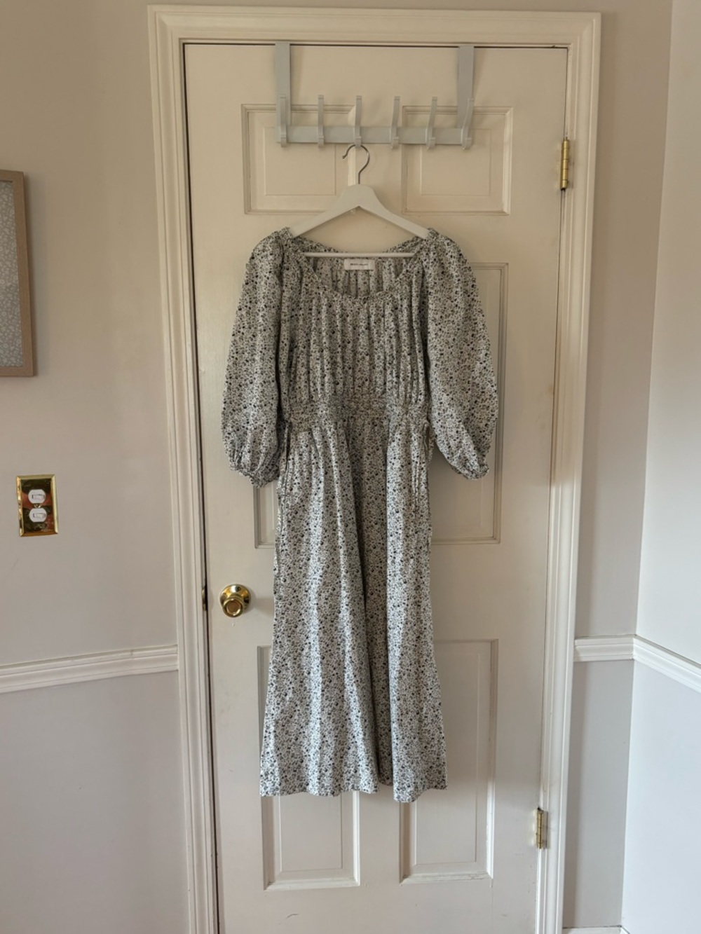 Skall Studio Puff Sleeve Floral Dress